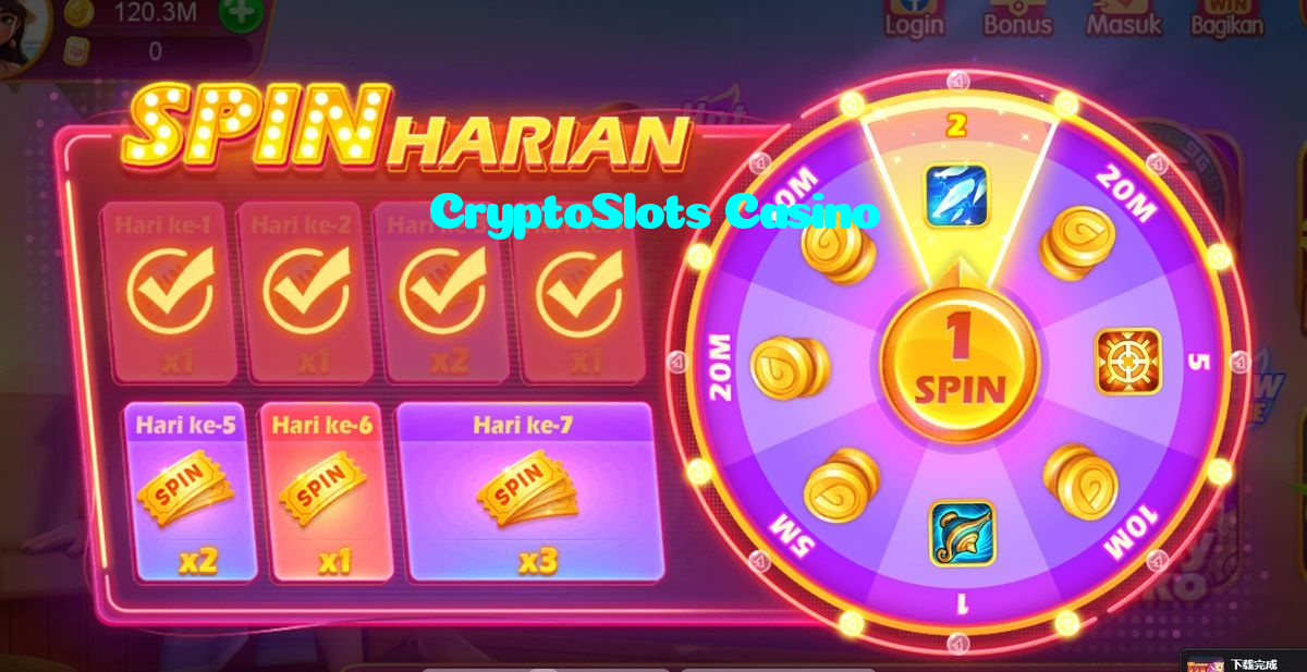 CryptoSlots Casino casino presented on mobile device in Pakistan with slots and live games